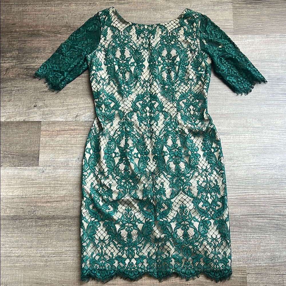 Elegant Green Lace Dress